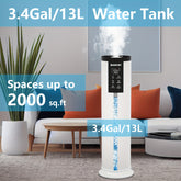 SAYDSI 2000 Sq.ft Humidifiers For Home Bedroom Basement Office Whole House Large Room With Remote Timer And 3.4Gal\u002F13L Water Tank Capacity