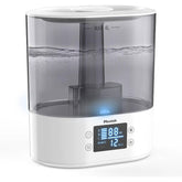 1.06gal Cool Mist Air Humidifier with Top-Fill Design, 26dB Quiet Operation, 40-Hour Runtime, Auto Shut-Off, Digital Display & Easy-Fill Tank - Ideal for Bedroom, Home, Office, Plants - Battery-Powered (Battery Not Included) - Compact & Portable