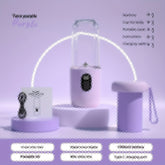 16.91oz Wireless Portable Juicer with Digital Display & USB Rechargeable - 45-Second Fast Juice, 3 Modes (Blend, Mix, Juice), 2 Cups, 2 Lids, 2 Blades, 2 Cups for Smoothies, Milkshakes, Ice - Compact Design for Home, Travel, Kitchen Use, Smoothie Maker, M