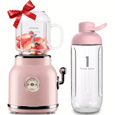 Smoothie Blender Pink - 3-in-1 Smoothie Maker with 6 Blades, 30s Quick Juice & Shakes, Personal Mini Blender for Smoothies & Shakes, Blender Juicer, Juicer Blender, Blenders for Kitchen, Healthy Shakes, Compact Design, Efficient Blending, Durable Blades,