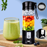 Portable Cordless Personal Blender & Juicer Cup - 13oz USB Rechargeable, Self-Cleaning 6-Blade \u002FTritan with One-Touch Operation, Serrated Blades for Smoothies, On-the-Go Blending, Juicing, Travel, Gym, Office (No Power Cord Needed)