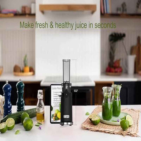 Cold Press Juicer Machine for Vegetable Fruit, Easy to Clean, Compact Mini( 14oz Juice Cup Pulp Cup) Black with Stainless Steel, Cold Pressed Juicer, Healthy Juicing, Vegetable Juicer, Sleek Juicer, Portable Juicer, Durable Construction
