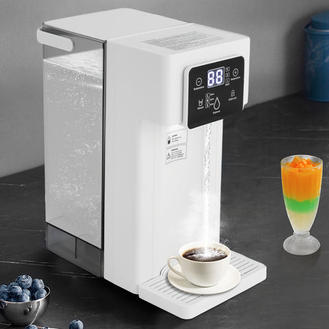 Compact 110V Instant Hot Water Dispenser with Digital Temperature Display, 3L Large Tank - Perfect for Coffee, Tea & Youngsters Formula, Safety Lock & Night Light Feature, US Plug