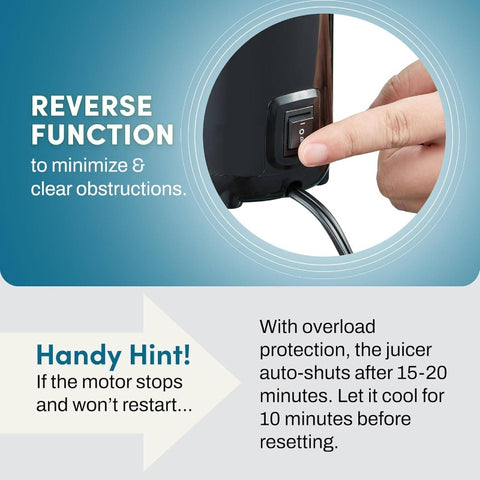 EJX600 Compact Small Space - Saving Masticating Slow Juicer Cold Press Extractor, Nutrient and Vitamin Dense, BPA - Tritan, Easy to Clean, 16oz Cup, Charcoal, Healthy Juicing, Spacesaving Design, Highquality Material, Busy Professionals