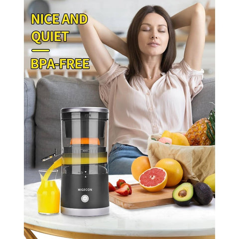 USB- Portable Citrus Juicer Machine with USB Operation & Cleaning Brush - Manual\u002F Lemon, Orange, Grapefruit Press for Fresh Fruit Juice, Compact Handheld Juicer for, Travel, Small Appliances (No, Juicers For Vegetables And Fruits, Juicers For Vegetab