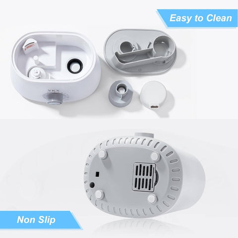 Portable -Free White Humidifier - Soundwave technology Cool Mist & Warm Air-like Humidifier for Travel, Bedroom, Office, - Leak-Proof, Auto Shut-Off, Plug-Free Operation, Compact Bottle\u002FShower Compatible Design