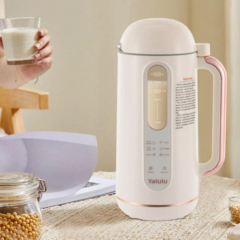 GDRASUYA10 Automatic Soybean Milk and Nut Juicer Kettle, Multi-Functional Electric Corded Kitchen Appliance, Efficient and Easy-to-Use, with 110V US Plug, for Home Use, Ideal for Cooking, Baking, and Beverage Preparation