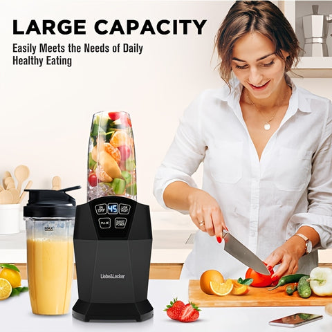 Desktop Machine, Personal Blender, Fruit Juicer, Blender, 1200w, Smoothie Blender, Button-type Smoothie Blender, Suitable for Frozen Beverages, Milkshakes, Smoothies And Sauces