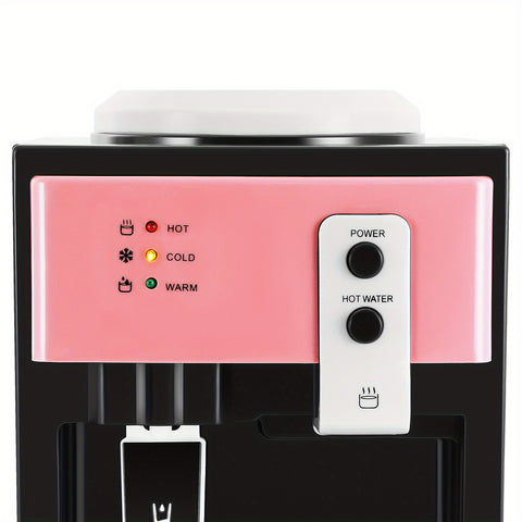 Pink Desktop Water Dispenser HS-09 Pink Desktop Water Dispenser | Ice Hot Edition for Home Kitchen & Office Use - 110V Plug-in