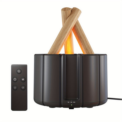 GUPUP 2pack black\u002F whiteCampfire Flame Fire Diffuser, Bonfire Aromatherapy Essential Oil Diffuser, Remote Control, Auto Shut-Off, Wood Cool Mist Humidifier for living room, Bedroom, Office, Halloween, Christmas