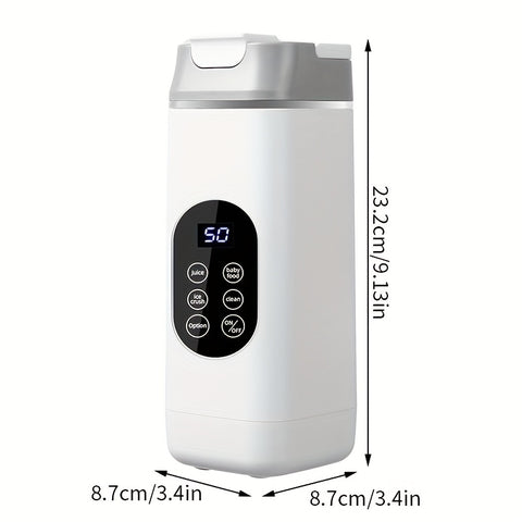 Portable USB Rechargeable Mini Blender And Juicer with a New Ice Cube Insulation Feature, 3 Modes, Digital Display, 12 Blades, 15.22 Ounces, Easy to Clean, Perfect for Travel - Enjoy Refreshing Juice Anytime, Anywhere!