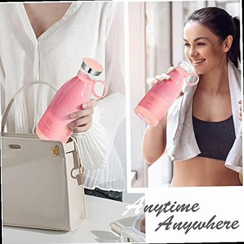 MIAOKE Portable Blender Fashion Portable Blender for Shakes and Smoothies 11 8 Oz Magnetic USB Fast Charging Mini Mixer Bottle Take It for Traveling Outdoor Gym Office Cars Gift PK