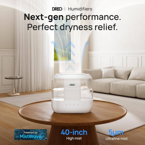 Humidifiers Bedroom, 1.06gal Top Fill Large Room, 36H Runtime, 28dB Quiet Supersized Cool Mist Air Humidifier Nursery, Plants, Indoor, Night Light, Easy to Clean Fill, Humidifier for Large Room, Portable Humidifier, Humidifiers for Bedroom Large