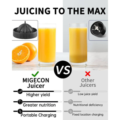 Citrus Juicer Machines, Citrus Juicer Machines with USB and Cleaning Brush, portable juicer making orange, squeezing oranges, lemons, fruit, and grapefruitBlack, Portable Citrus Juicer, Juicer Bottle, Manual Juicer, Handheld Citrus Juicer