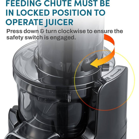 EJX600 Compact Small Space - Saving Masticating Slow Juicer Cold Press Extractor, Nutrient and Vitamin Dense, BPA - Tritan, Easy to Clean, 16oz Cup, Charcoal, Healthy Juicing, Spacesaving Design, Highquality Material, Busy Professionals