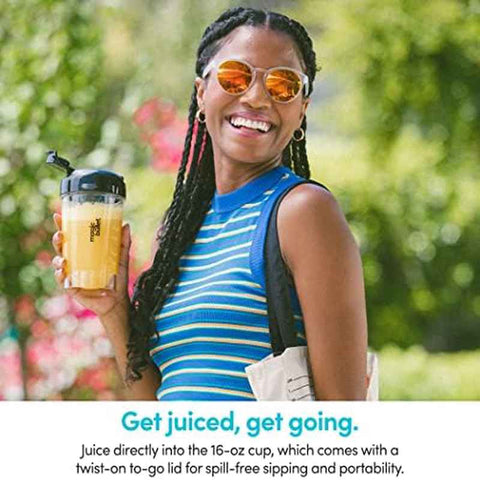 Mini Juicer with Cup, Black and Silvery, Healthy Juicing, Portable Juicer, Sleek Juicer, Plastic Juicer, Efficient Juicing, Handheld Juicer, Cup Included, Health Enthusiasts, Fitness Lovers