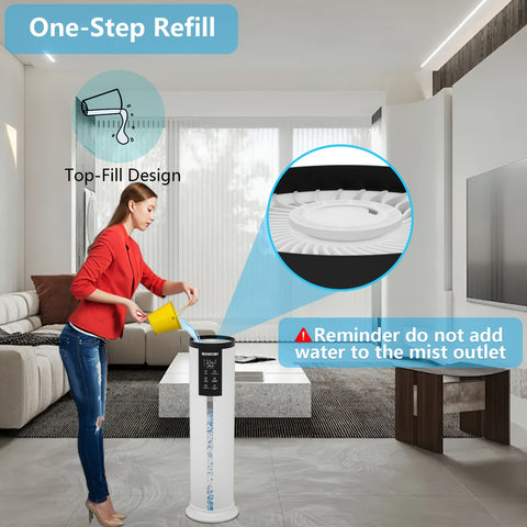 SAYDSI 2000 Sq.ft Humidifiers For Home Bedroom Basement Office Whole House Large Room With Remote Timer And 3.4Gal\u002F13L Water Tank Capacity