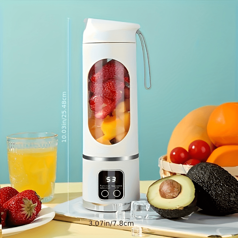Rechargeable Mini Blender 10pcs cutter portable juicer-household electric juicer, juice cup, mixing cup, portable juicer, digital display, USB charging, very suitable for use on the road, travel, home, office