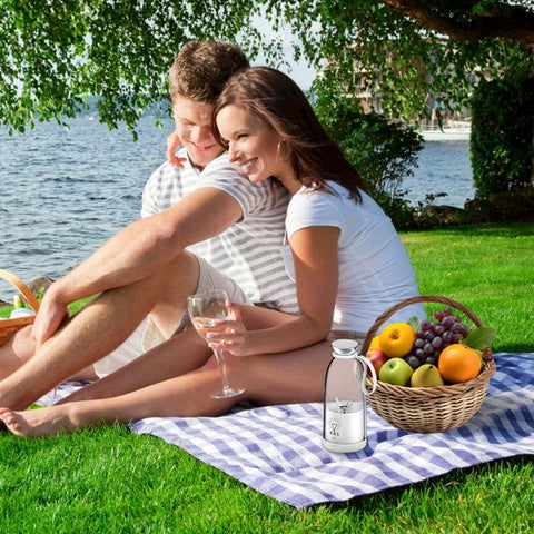 16.9oz Cordless Electric Blender with 6-Blade System & - Motor - Rechargeable Portable Fruit Mixer with Handle,, -C, and Detachable Lid for Smoothies, Shakes, Juice - Ideal for Travel, Gym, Office, Home Use - Compact & Lightweight Design, Durable & Easy t