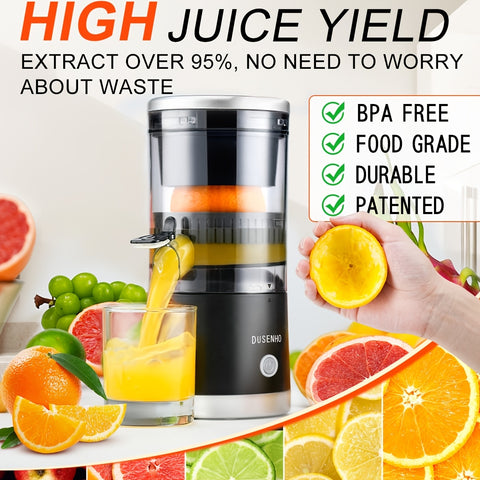 Electric Citrus Juicer Rechargeable - Electric Juicer Machines With USB And Cleaning Brush Portable Compact Juicer For Orange, Lemon, Limes