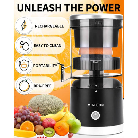 USB- Portable Citrus Juicer Machine with USB Operation & Cleaning Brush - Manual\u002F Lemon, Orange, Grapefruit Press for Fresh Fruit Juice, Compact Handheld Juicer for, Travel, Small Appliances (No, Juicers For Vegetables And Fruits, Juicers For Vegetab