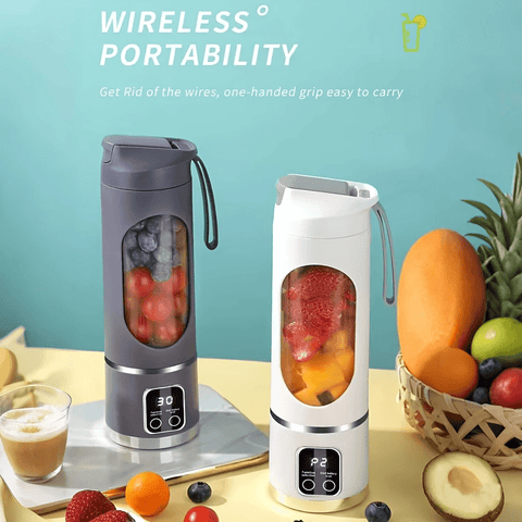 Rechargeable Mini Blender 10pcs cutter portable juicer-household electric juicer, juice cup, mixing cup, portable juicer, digital display, USB charging, very suitable for use on the road, travel, home, office