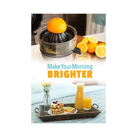 Hands Citrus Juicer, 1 - Button Juicer Machine, Orange Lime Grapefruit Lemon Squeezer, Easy to Clean Orange Juicer Squeezer, BlackStainless Steel