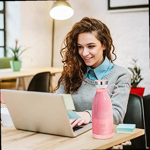 MIAOKE Portable Blender Fashion Portable Blender for Shakes and Smoothies 11 8 Oz Magnetic USB Fast Charging Mini Mixer Bottle Take It for Traveling Outdoor Gym Office Cars Gift PK