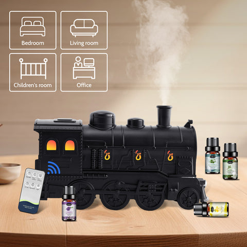 Diffuser for Home, 550ML Large Capacity Diffuser, Essential Oil Diffuser with 12 Bottles of Essential Oils, Aroma Diffuser with Remote Control for Hotel Spa Yoga Room - Humidifier with 7Colors LED Night Light for Bedroom Home Relaxation, Father's Day gift