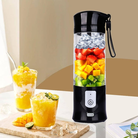 Portable Cordless Personal Blender & Juicer Cup - 13oz USB Rechargeable, Self-Cleaning 6-Blade \u002FTritan with One-Touch Operation, Serrated Blades for Smoothies, On-the-Go Blending, Juicing, Travel, Gym, Office (No Power Cord Needed)
