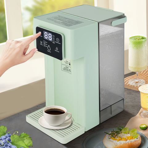 Instant Hot Water Dispenser, Countertop Water Dispenser, Temperatures And Volume Adjustable, 3L\u002F0.79gal Large Water Tank, Compact And Portable Design, Safety Lock With (Green Color), 110V, US Standard