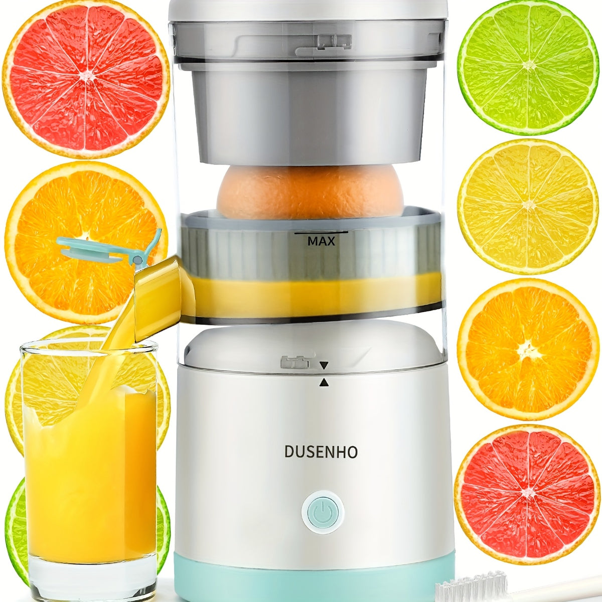 Electric Citrus Juicer Rechargeable - Electric Juicer Machines With USB And Cleaning Brush Portable Compact Juicer For Orange, Lemon, Limes