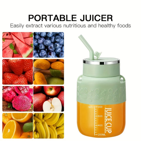 1pc, USB Electric Juicer Cup, 27.05OZ Large Capacity, Juicers For Vegetables And Fruits, Mini Portable Blender, Making Milk Shakes, Smoothies, Juices, Kitchen Appliances