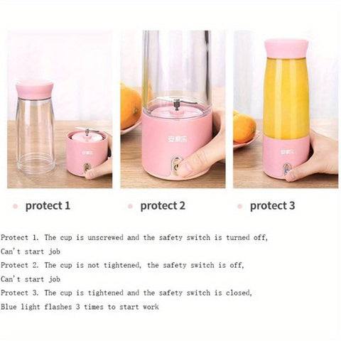 Compact Mini Blender And Juicer with USB Charging, Perfect for Making Fruit Smoothies on The Go