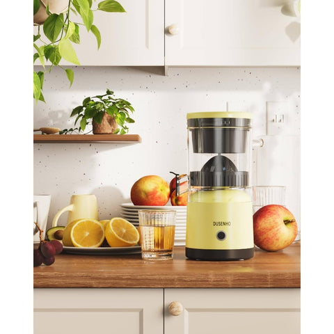 USB- Citrus Juicer Machine - Portable Rechargeable Lemon, Orange, Grapefruit Juicer with Cleaning Brush, USB- for Fresh Lemonade, Smooth Operation, Compact Design & Heavy-Duty PC (No Needed