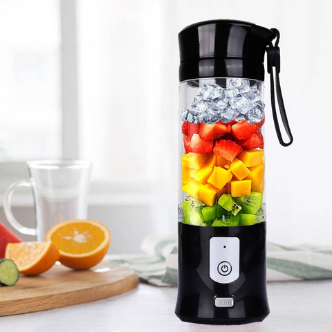 Portable Cordless Personal Blender & Juicer Cup - 13oz USB Rechargeable, Self-Cleaning 6-Blade \u002FTritan with One-Touch Operation, Serrated Blades for Smoothies, On-the-Go Blending, Juicing, Travel, Gym, Office (No Power Cord Needed)