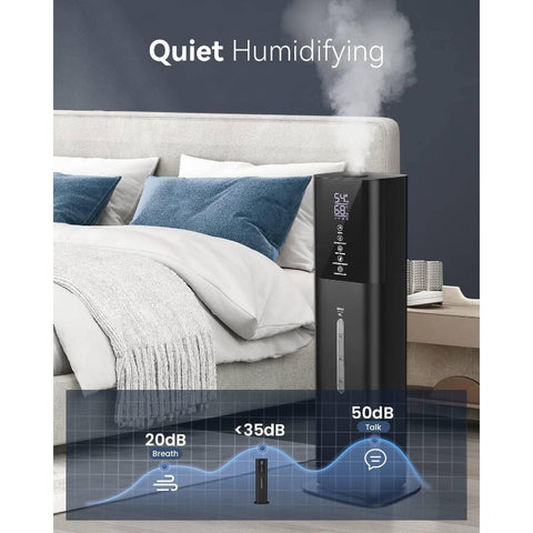 8L\u002F2.11Gal Large Room Soundwave technology Cool Mist Humidifier with Humidistat, Auto Mode & Timer, Quiet Operation, 360° Nozzle, 3 Speed Settings, Control for Bedroom,, Home, Plants - Low-Noise Humidifiers for Adults