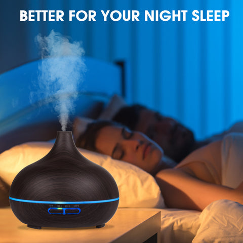 Diffuser for Home, 550ML Large Capacity Diffuser, Essential Oil Diffuser with 12 Bottles of Essential Oils, Aroma Diffuser with Remote Control for Hotel Spa Yoga Room - Humidifier with 7Colors LED Night Light for Bedroom Home Relaxation, Father's Day gift