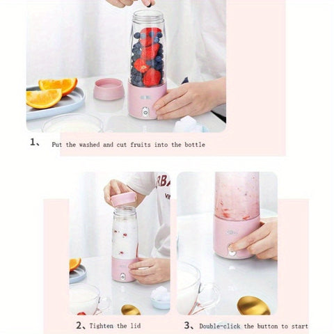 Compact Mini Blender And Juicer with USB Charging, Perfect for Making Fruit Smoothies on The Go