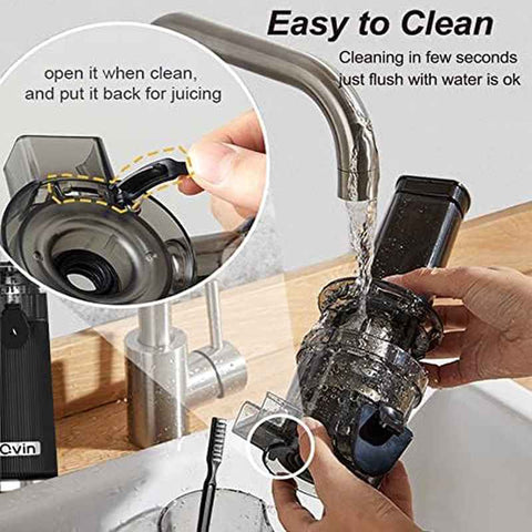 Cold Press Juicer Machine for Vegetables & Fruits - Heavy-Duty Masticating Slow Juicer with 14oz Pulp-Free Cup, Compact Mini Design, Low-Speed 60 RPM,, Dishwasher - Portable for, Travel, Citrus, Wheatgrass & Green Juice