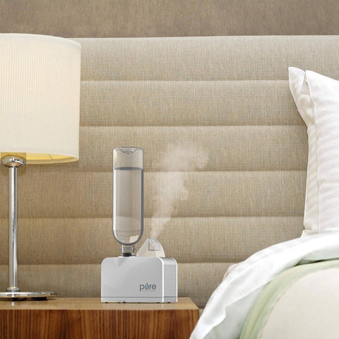 MistAire Travel Soundwave technology Cool Mist Humidifier with Auto Shut-Off, Mood Light & Fold-Out Leg - Portable USB-Powered (Battery-Powered, Battery Not Included) with Storage Bag, Quiet Operation for Home, Office, Hotel, Travel - Compact Design