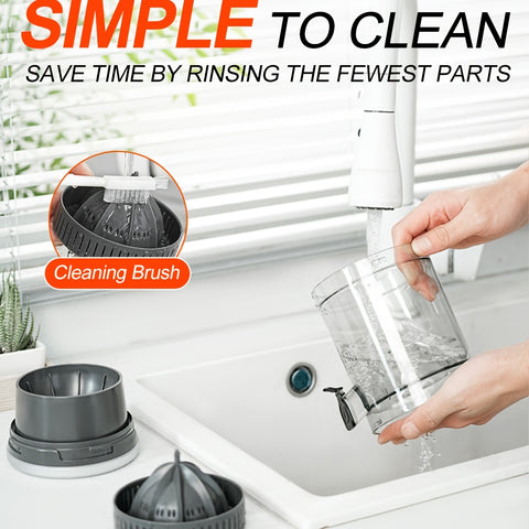 Electric Citrus Juicer Rechargeable - Electric Juicer Machines With USB And Cleaning Brush Portable Compact Juicer For Orange, Lemon, Limes