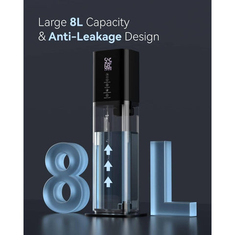 8L\u002F2.11Gal Large Room Soundwave technology Cool Mist Humidifier with Humidistat, Auto Mode & Timer, Quiet Operation, 360° Nozzle, 3 Speed Settings, Control for Bedroom,, Home, Plants - Low-Noise Humidifiers for Adults