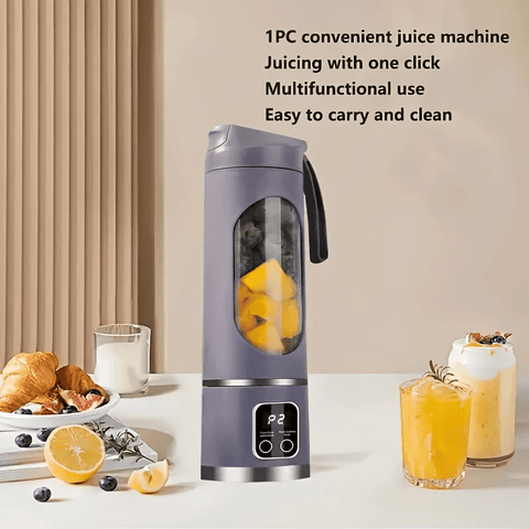 Rechargeable Mini Blender 10pcs cutter portable juicer-household electric juicer, juice cup, mixing cup, portable juicer, digital display, USB charging, very suitable for use on the road, travel, home, office