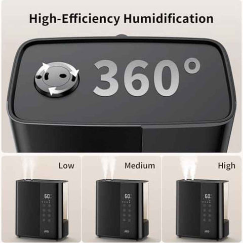 Smart Soundwave technology Humidifier for Large Rooms, 1.32gal Capacity with Remote Control, Auto Mode & 12H Timer, 50H Runtime, Quiet Operation, Digital Display, Ideal for Bedroom, Baby, Plants, Home & Office - Ideal for Large Spaces, Easy-Fill Water Ta