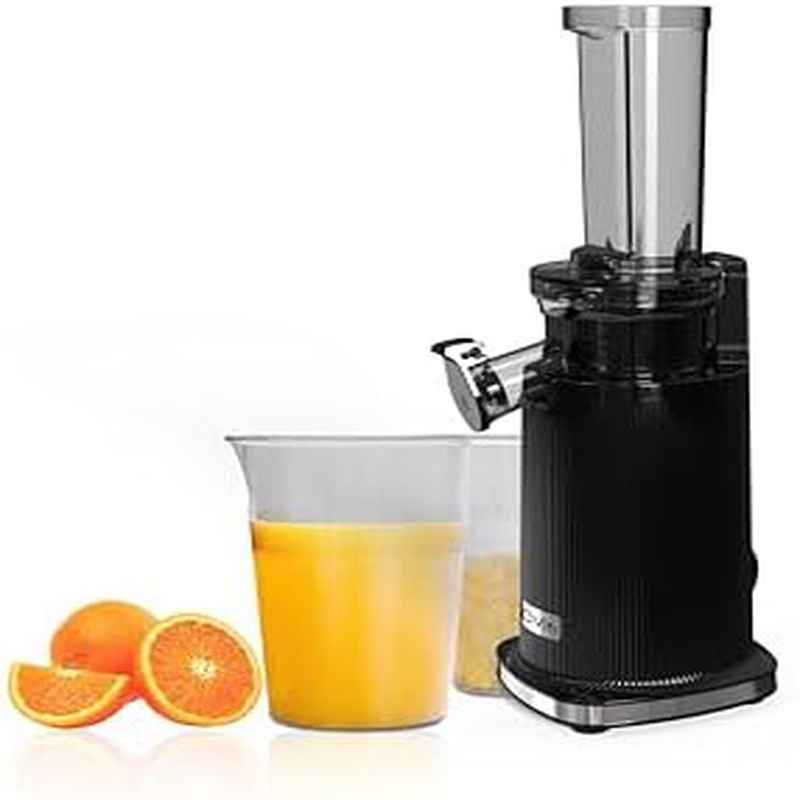 Cold Press Juicer Machine for Vegetables & Fruits - Heavy-Duty Masticating Slow Juicer with 14oz Pulp-Free Cup, Compact Mini Design, Low-Speed 60 RPM,, Dishwasher - Portable for, Travel, Citrus, Wheatgrass & Green Juice