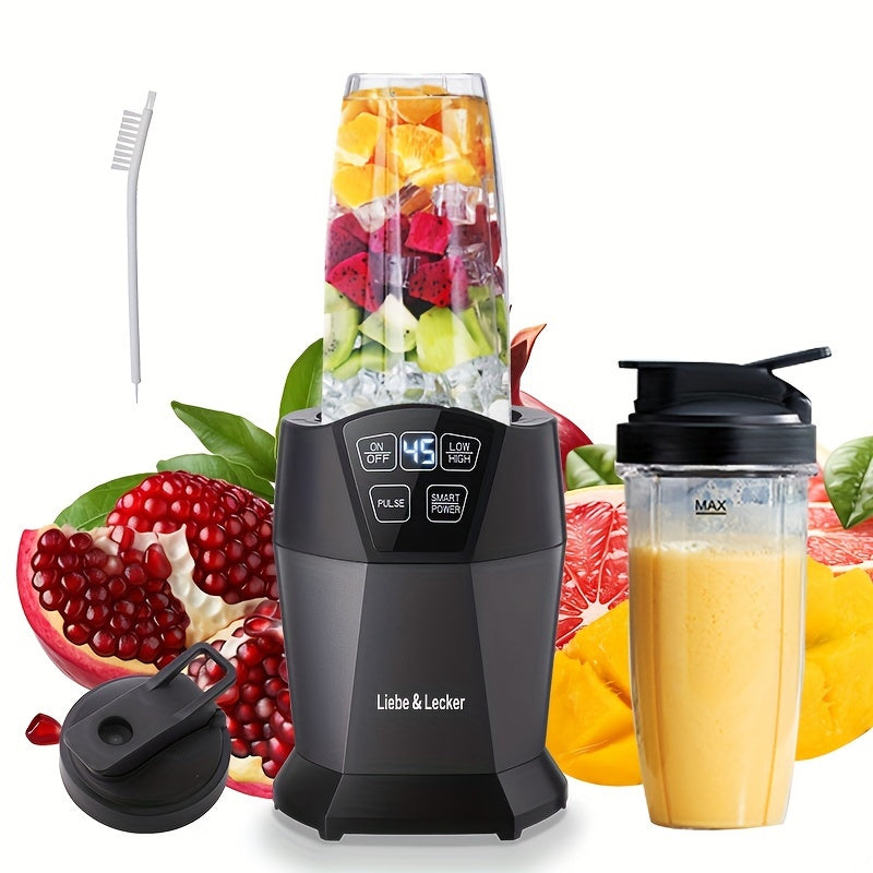 Desktop Machine, Personal Blender, Fruit Juicer, Blender, 1200w, Smoothie Blender, Button-type Smoothie Blender, Suitable for Frozen Beverages, Milkshakes, Smoothies And Sauces