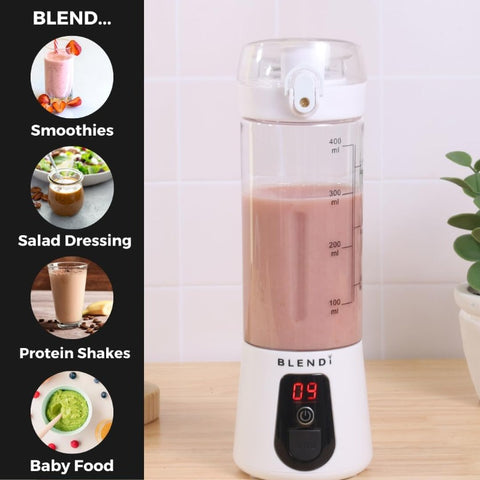 Lite Portable Blender with 70W Motor & USB-Powered Operation - Cordless Operation, BPA-Free, 17oz Cup, Powerful Motor for Smoothies, Protein Shakes, On-the-Go Blending - Compact & Lightweight Design with Ergonomic Handle, Ideal for Travel, Gym, Home, Offi