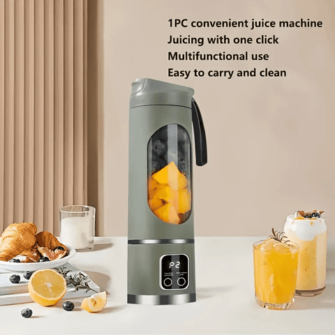 Rechargeable Mini Blender 10pcs cutter portable juicer-household electric juicer, juice cup, mixing cup, portable juicer, digital display, USB charging, very suitable for use on the road, travel, home, office