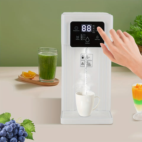 Compact 110V Instant Hot Water Dispenser with Digital Temperature Display, 3L Large Tank - Perfect for Coffee, Tea & Youngsters Formula, Safety Lock & Night Light Feature, US Plug